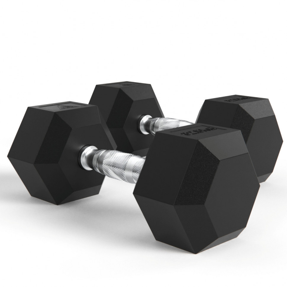 Гантели DFC гексаг. обрезиненная пара DB001-32,5 кг
